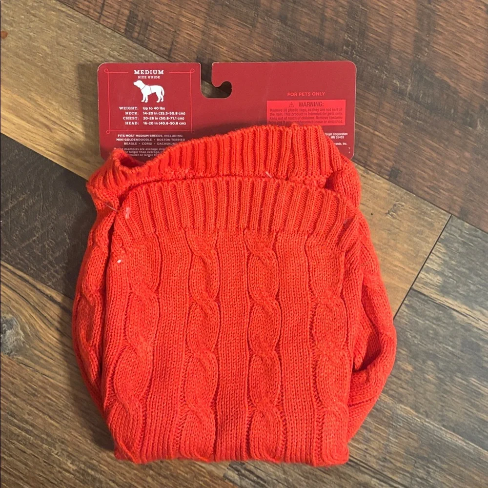 NWT Wondershop Vibrant Red Cable Knit Pet Sweater